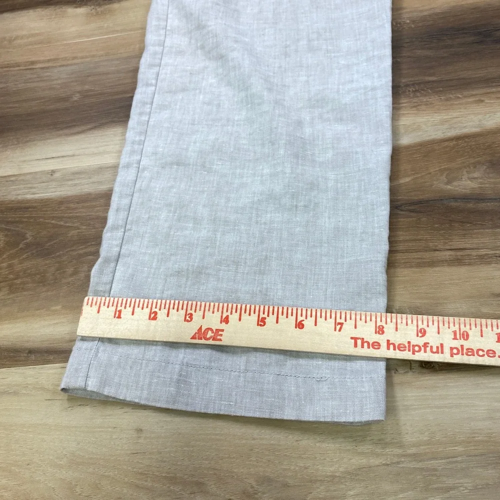 Jos A Bank Pants Men 40x30 Linen Blend Tailored Fit Gray Quiet Luxury Drawstring